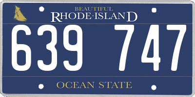 RI license plate 639747
