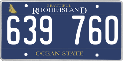 RI license plate 639760