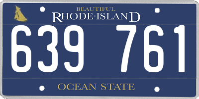 RI license plate 639761