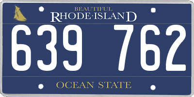 RI license plate 639762