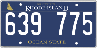 RI license plate 639775
