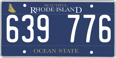 RI license plate 639776