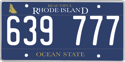 RI license plate 639777