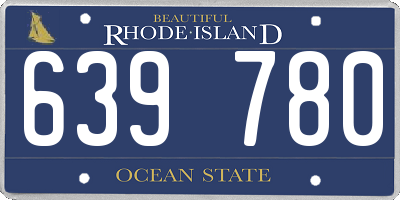 RI license plate 639780