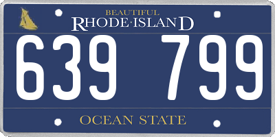 RI license plate 639799