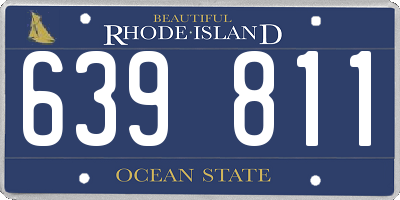 RI license plate 639811