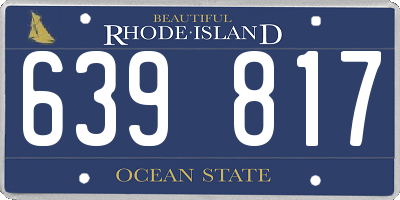 RI license plate 639817