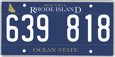 RI license plate 639818