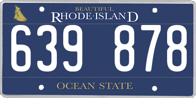 RI license plate 639878