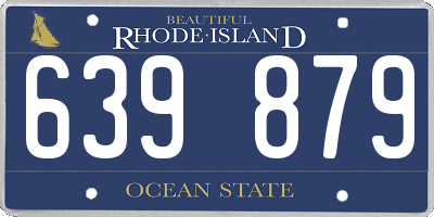 RI license plate 639879