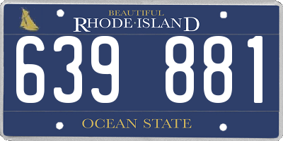 RI license plate 639881