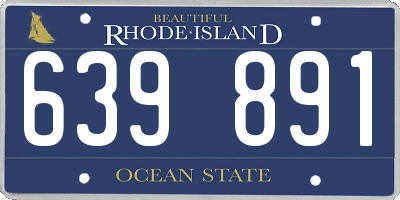 RI license plate 639891