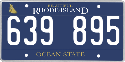 RI license plate 639895