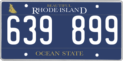 RI license plate 639899