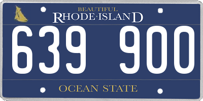 RI license plate 639900