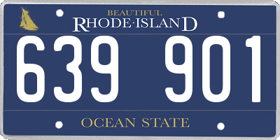 RI license plate 639901