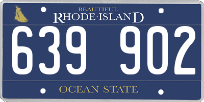 RI license plate 639902