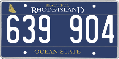 RI license plate 639904