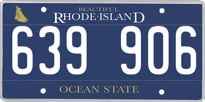 RI license plate 639906