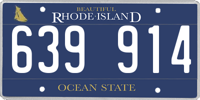 RI license plate 639914