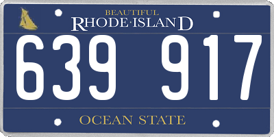 RI license plate 639917