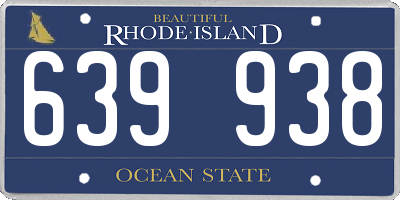 RI license plate 639938