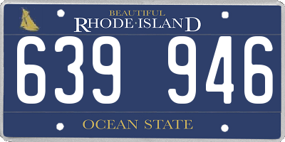 RI license plate 639946