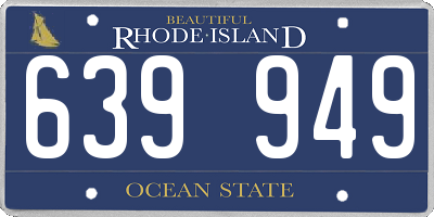 RI license plate 639949