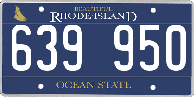 RI license plate 639950