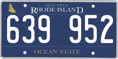 RI license plate 639952