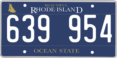 RI license plate 639954