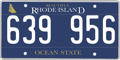 RI license plate 639956