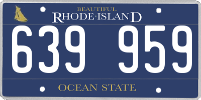 RI license plate 639959