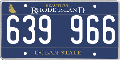 RI license plate 639966