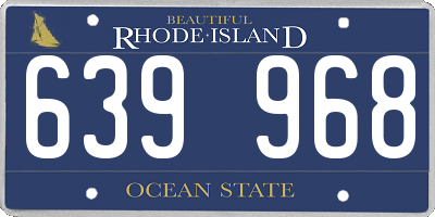 RI license plate 639968
