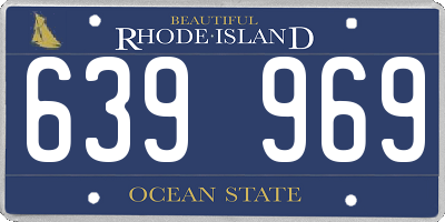 RI license plate 639969