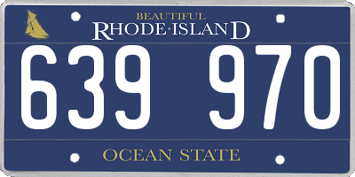 RI license plate 639970