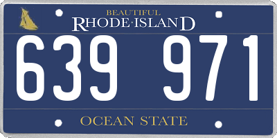 RI license plate 639971