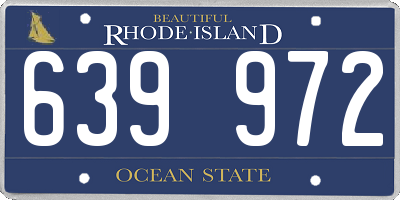 RI license plate 639972
