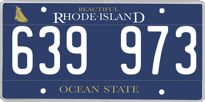 RI license plate 639973