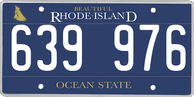 RI license plate 639976