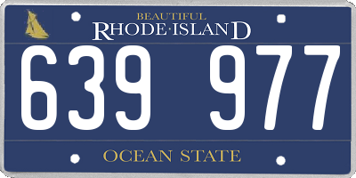 RI license plate 639977
