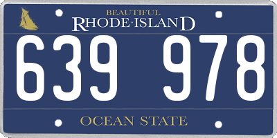 RI license plate 639978
