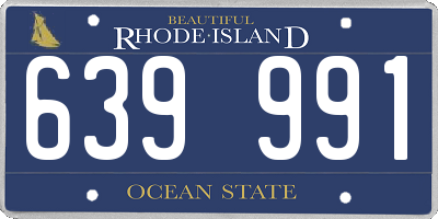 RI license plate 639991