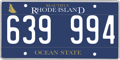 RI license plate 639994