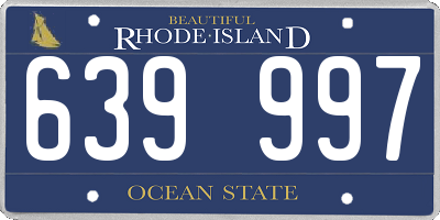 RI license plate 639997