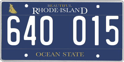 RI license plate 640015