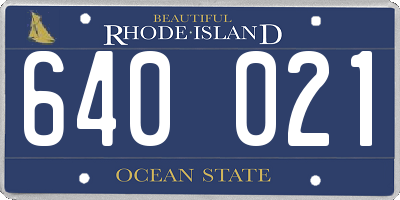 RI license plate 640021