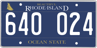 RI license plate 640024
