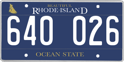 RI license plate 640026